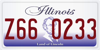 IL license plate Z660233