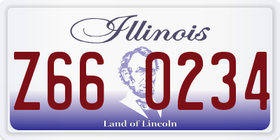 IL license plate Z660234