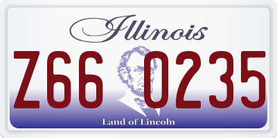 IL license plate Z660235