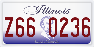 IL license plate Z660236