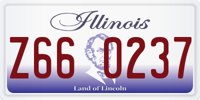IL license plate Z660237