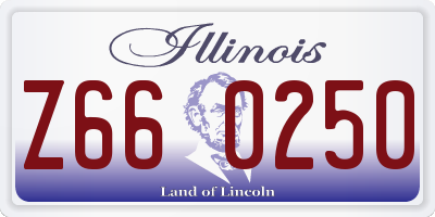 IL license plate Z660250