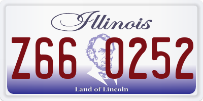 IL license plate Z660252