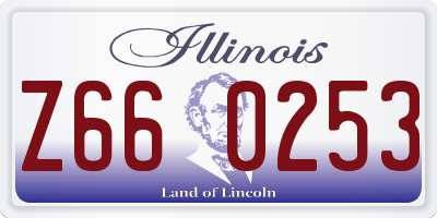 IL license plate Z660253