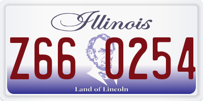 IL license plate Z660254