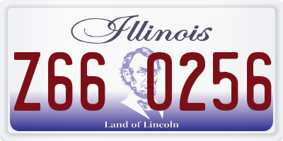 IL license plate Z660256