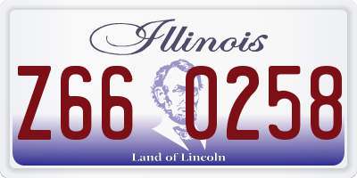 IL license plate Z660258