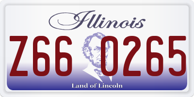 IL license plate Z660265