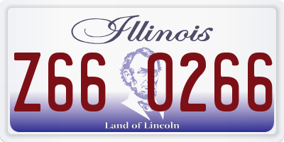 IL license plate Z660266