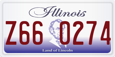 IL license plate Z660274