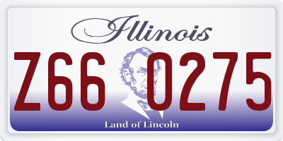 IL license plate Z660275