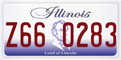 IL license plate Z660283