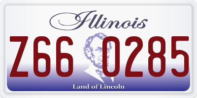 IL license plate Z660285