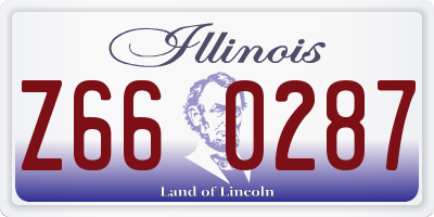 IL license plate Z660287