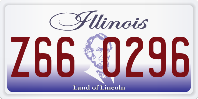 IL license plate Z660296