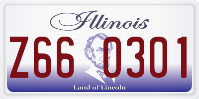 IL license plate Z660301