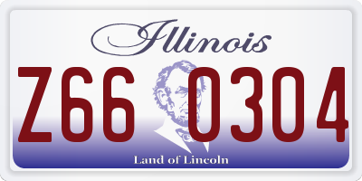 IL license plate Z660304