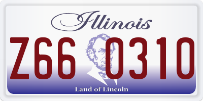 IL license plate Z660310