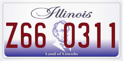 IL license plate Z660311