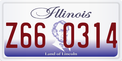 IL license plate Z660314