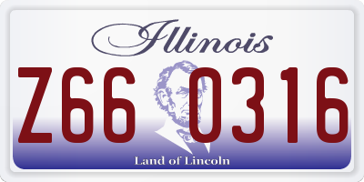 IL license plate Z660316