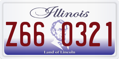 IL license plate Z660321