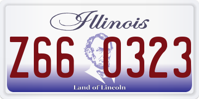 IL license plate Z660323