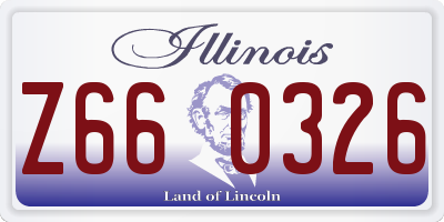 IL license plate Z660326