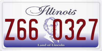 IL license plate Z660327