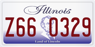 IL license plate Z660329