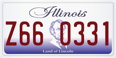 IL license plate Z660331