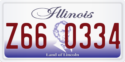 IL license plate Z660334