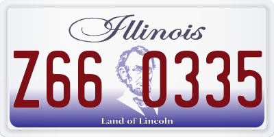 IL license plate Z660335