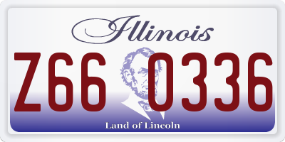 IL license plate Z660336