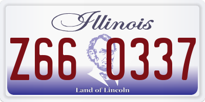 IL license plate Z660337