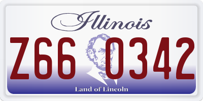 IL license plate Z660342