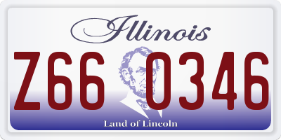 IL license plate Z660346