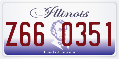 IL license plate Z660351