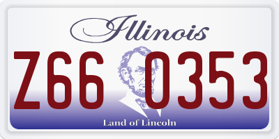 IL license plate Z660353