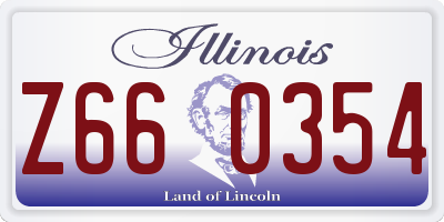 IL license plate Z660354