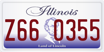 IL license plate Z660355
