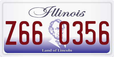 IL license plate Z660356