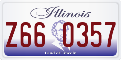 IL license plate Z660357