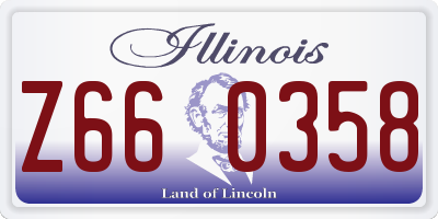 IL license plate Z660358