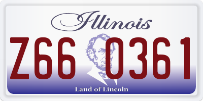 IL license plate Z660361