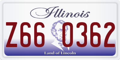 IL license plate Z660362