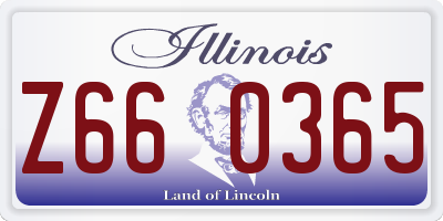 IL license plate Z660365