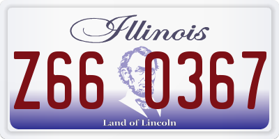 IL license plate Z660367