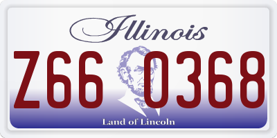 IL license plate Z660368
