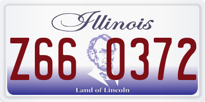 IL license plate Z660372